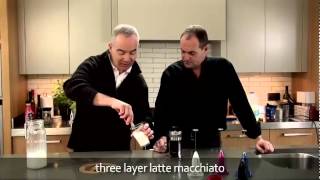 aerolatte  milk frother makes three layer caffè latte macchiato [upl. by Raine516]