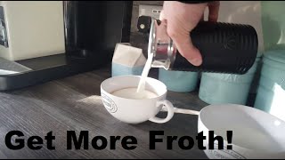 How to Get More Froth from Your Nespresso Coffee Aeroccino  Nespresso tips and help [upl. by Reh]