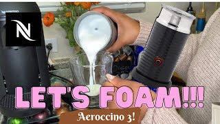 How To Foam Milk With Aeroccino 3 Make Coffee With Foam Tips amp Tricks  Easy Foamed Latte Recipe [upl. by Eenimod]