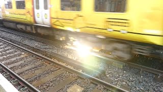 Merseyrail 507 009 making arcs at Birkdale station [upl. by Beulah267]