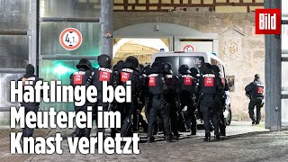 Gefängnismeuterei Polizei stürmt Knast in Thüringen  JVA Untermaßfeld [upl. by Jariv]